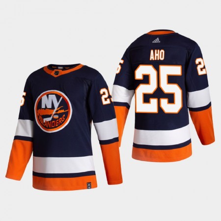 New York Islanders Sebastian Aho 25 2020-21 Reverse Retro Authentic Shirt - Mannen
